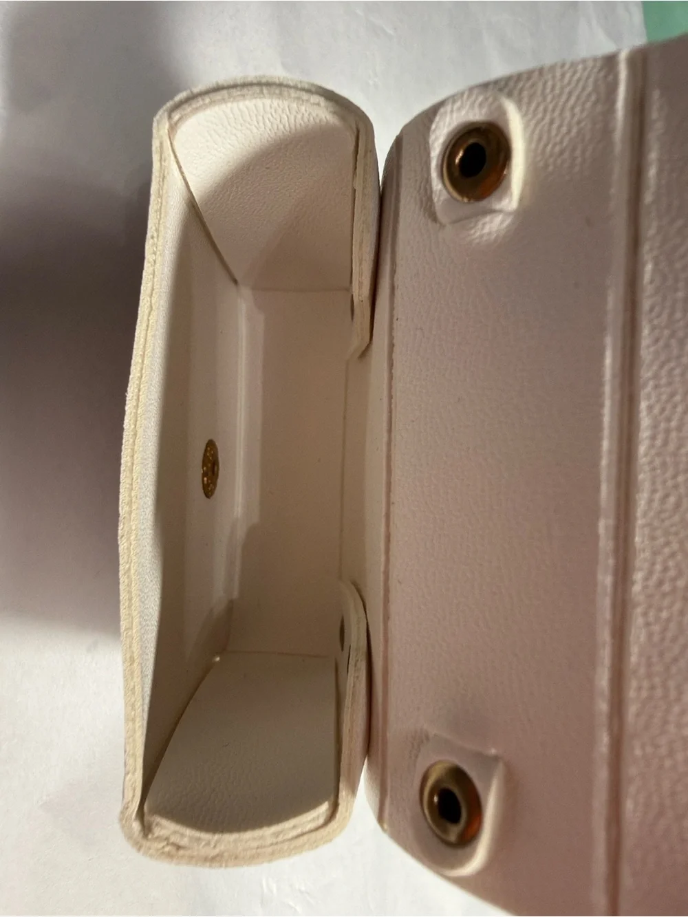 White Quilted Keychain & AirPod holder Gold Tone Hardware and Decorative Charms